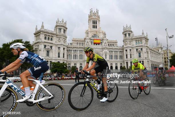 Tayler Wiles of The United States and Trek- Segafredo / Moniek Tenniglo of The Netherlands and Team Mitchelton Scott / Madrid Town Hall / Plaza...