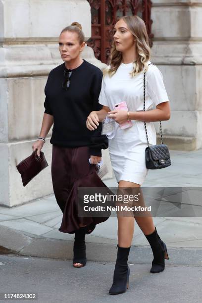 Louise Adams attends Victoria Beckham at the Foreign and Commonwealth office during LFW September 2019 on September 15, 2019 in London, England.