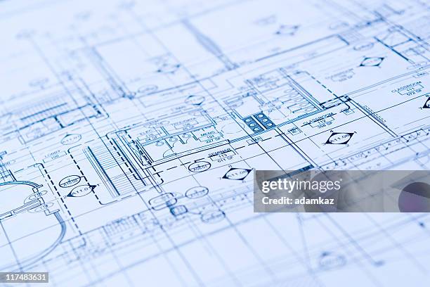 werkzeuge - architectural plans stock-fotos und bilder