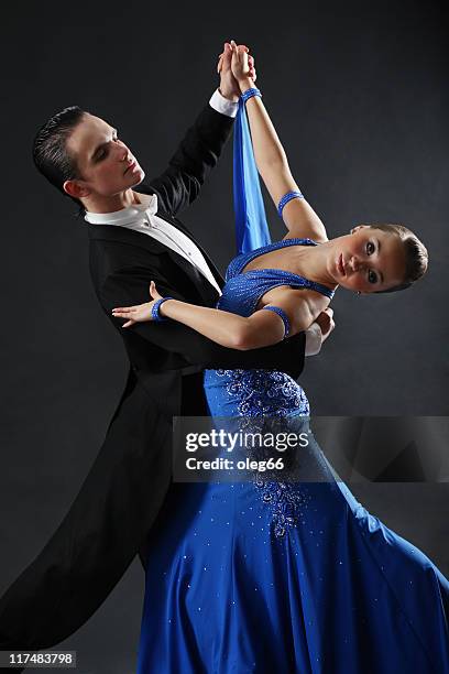 dancing couple - waltzing stock pictures, royalty-free photos & images