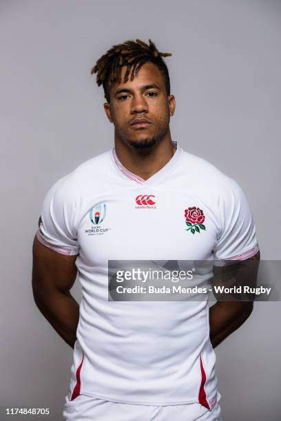 Anthony Watson of England poses for a portrait during the England Rugby World Cup 2019 squad photo call on September 15, 2019 in Miyazaki, Japan.