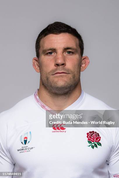 Mark Wilson of England poses for a portrait during the England Rugby World Cup 2019 squad photo call on September 15, 2019 in Miyazaki, Japan.