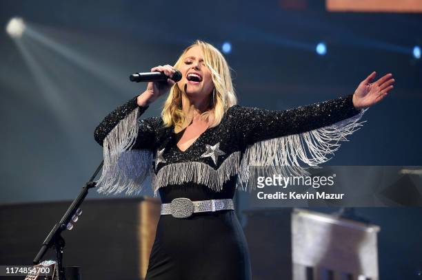 Miranda Lambert performs onstage during Miranda Lambert: Roadside Bars And Pink Guitars 2019 Tour featuring Caylee Hammack, Pistol Annies, Elle King...