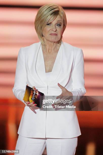 Carmen Nebel at the charity gala "Willkommen bei Carmen Nebel" at TUI Arena on September 14, 2019 in Hanover, Germany.