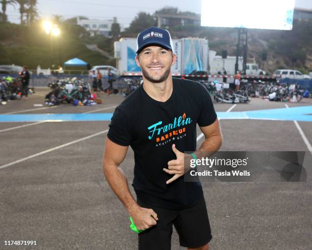 Scott Eastwood poses for photo during the 33rd Annual Nautica Malibu Triathlon Presented By Bank Of America on September 15, 2019 in Malibu,...