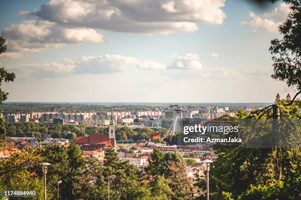 urban housing in bratislava - slovakia city stock pictures, royalty-free photos & images