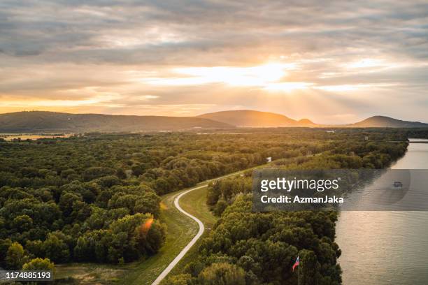 view of bratislava and it's forest - slovakia stock pictures, royalty-free photos & images
