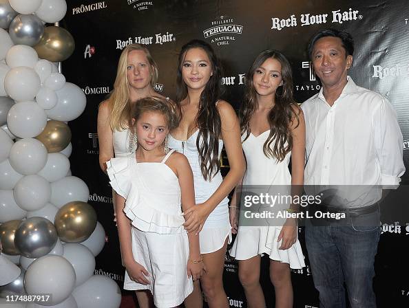 Princess Chee Lily Chee, Mabel Chee, Max Chee and Rebecca Chee arrive for Lily Chee ...