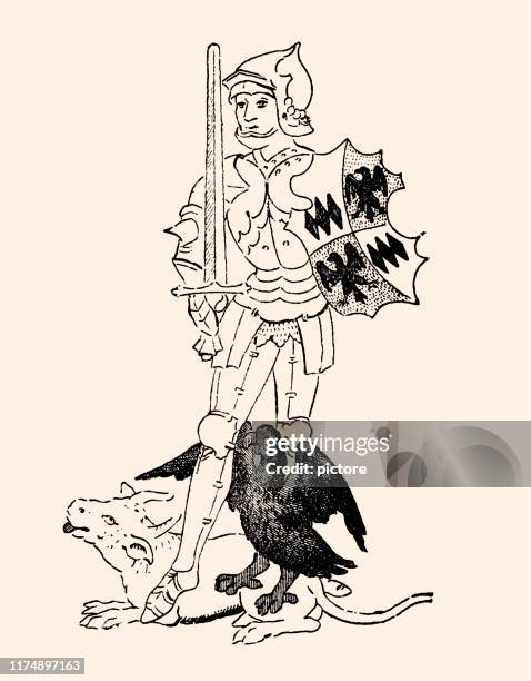 warwick the king-maker (xxxl) - earl stock illustrations