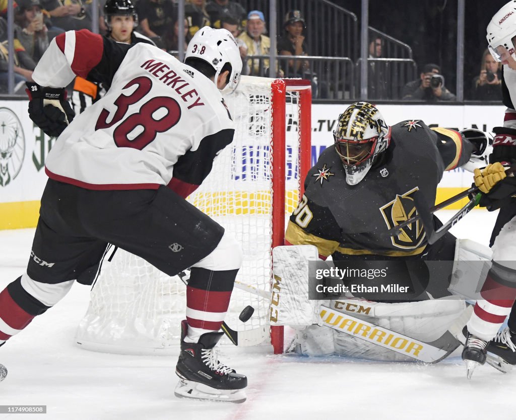 Arizona Coyotes v Vegas Golden Knights