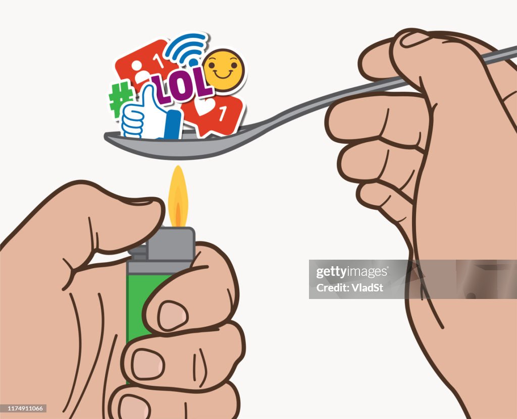 Internet Technology Addiction Smartphone Social Media Gaming Addict Drugs