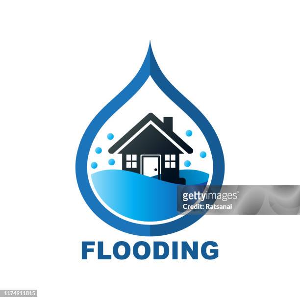 house flooding - flood icon stock illustrations