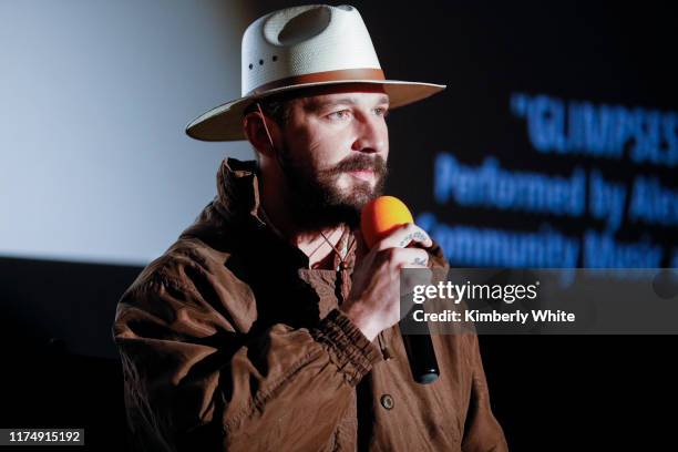 Shia LaBeouf participates in an audience Q&A during the 42nd Mill Valley Film Festival - "Honey Boy" Premiere on October 9, 2019 in Larksbur,...