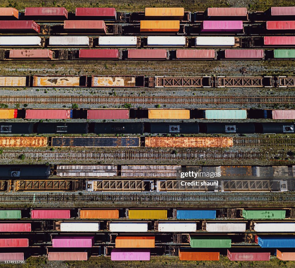 Aerial View of Rail Yard