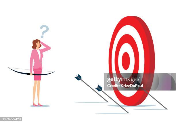 missed target - target stock illustrations