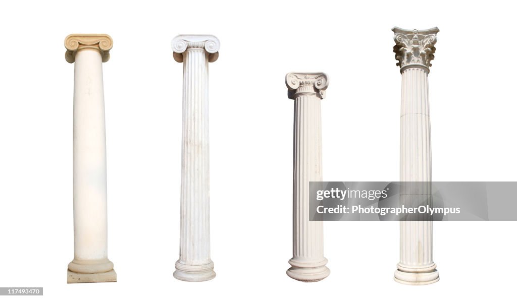 Four isolated columns