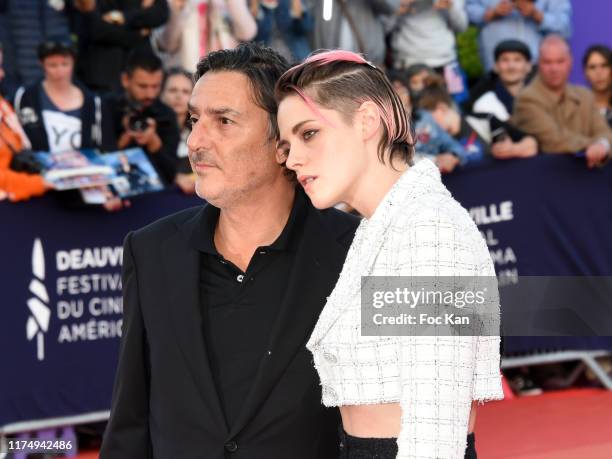 Yvan Attal and Kristen Stewart attend the Seberg Premiere during the 45th Deauville American Film Festival on September 13, 2019 in Deauville, France.