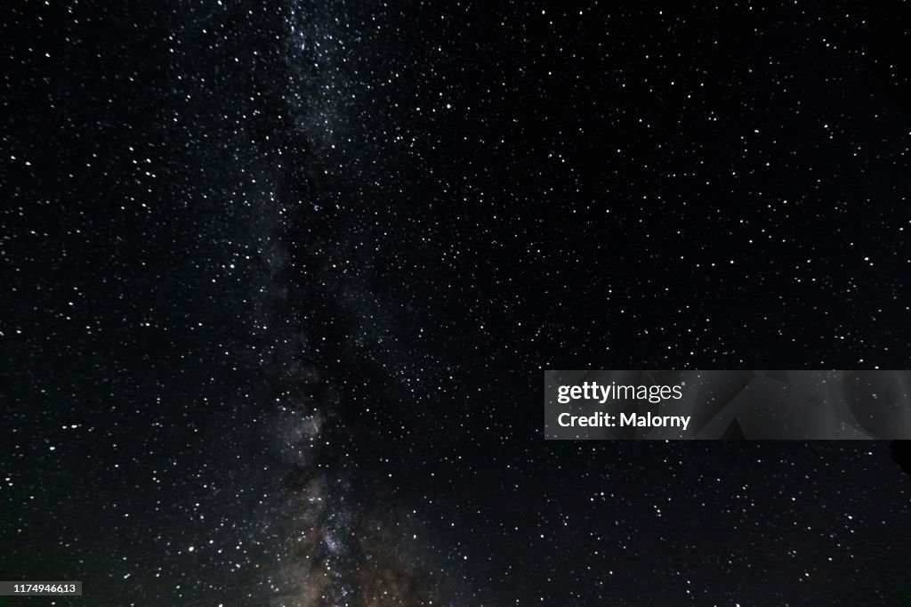 Starry night sky.
