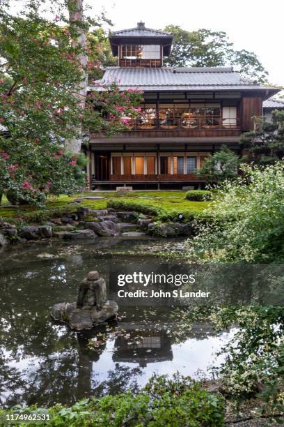 Mitsui Shimogamo Villa is a fine example of a classical residence of the Taisho era. The entrance is composed in the shoin-zukuri style and the main...