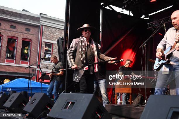 Recording Artist Eddie Montgomery performs on stage during the Tootsie's 59th Annual Birthday Bash at Tootsie's Orchid Lounge on October 9, 2019 in...