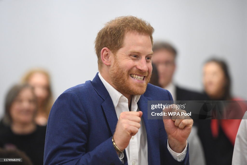 The Duke Of Sussex Visits Nottingham To Mark World Mental Health Day