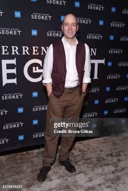 Derren Brown poses at the opening night after party for "Derren Brown: Secret" on Broadway at The Edition Time Square on September 15, 2019 in New...