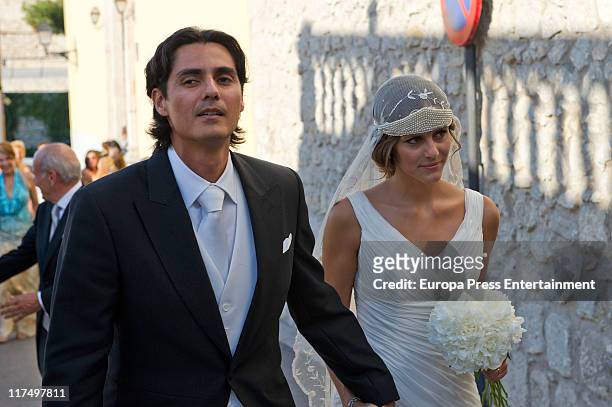Ex tennis player Nicolas Lapentti and Maria Garcia get married on June 25, 2011 in Ibiza, Spain.