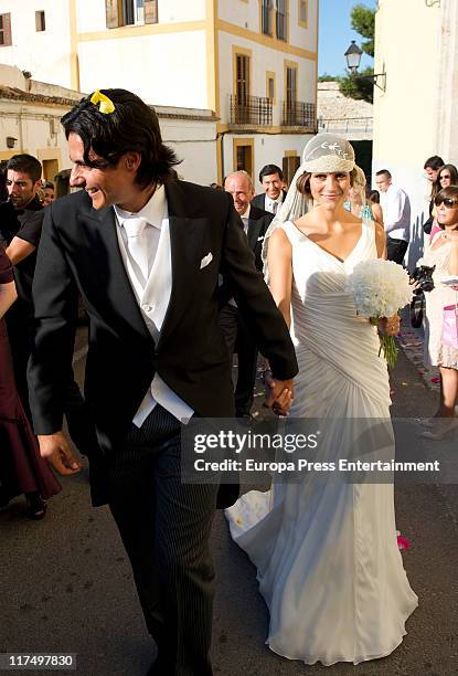 Ex tennis player Nicolas Lapentti and Maria Garcia get married on June 25, 2011 in Ibiza, Spain.