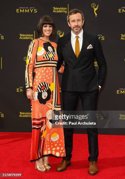 Chris O'Dowd and Dawn O'Porter attend the 2019 Creative Arts Emmy Awards on September 15, 2019 in Los Angeles, California.
