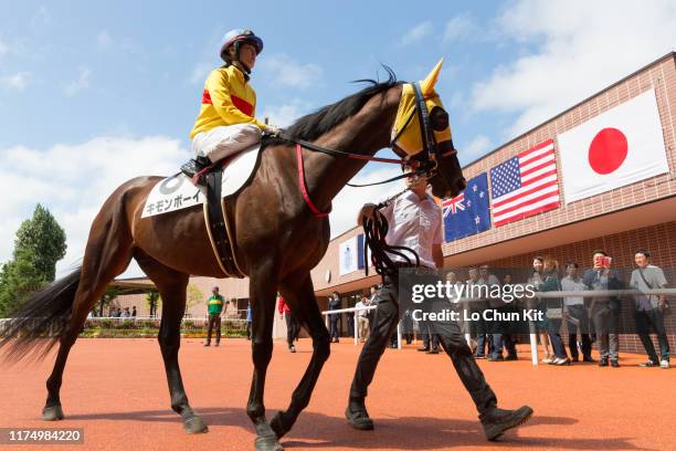 Jockey Nanako Fujita riding Kimon Boy during the Race 4 at Sapporo Racecourse on August 25, 2019 in Sapporo, Hokkaido, Japan.