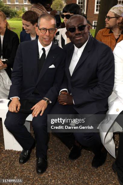 Jonathan Newhouse and Edward Enninful attend the Erdem show during London Fashion Week September 2019 on September 16, 2019 in London, England.