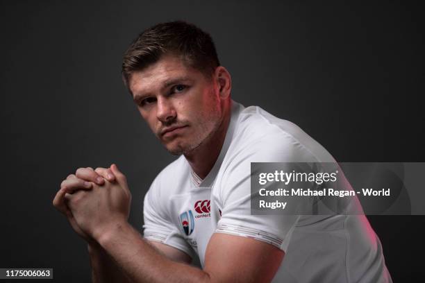 Owen Farrell of England poses for a portrait during the England Rugby World Cup 2019 squad photo call on September 15, 2019 in Miyazaki, Japan.
