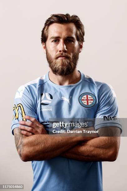 Joshua Brillante poses during the Melbourne City 2019/20 A-League Headshots Session at AAMI Park on September 16, 2019 in Melbourne, Australia.