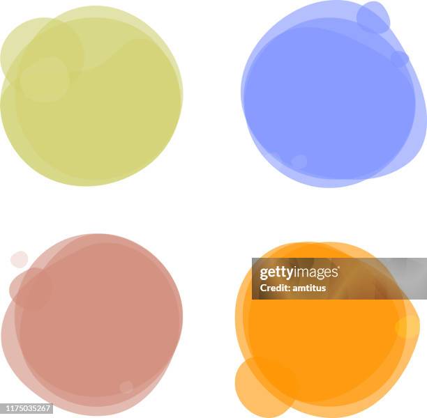 ilustrações de stock, clip art, desenhos animados e ícones de color circles - stains