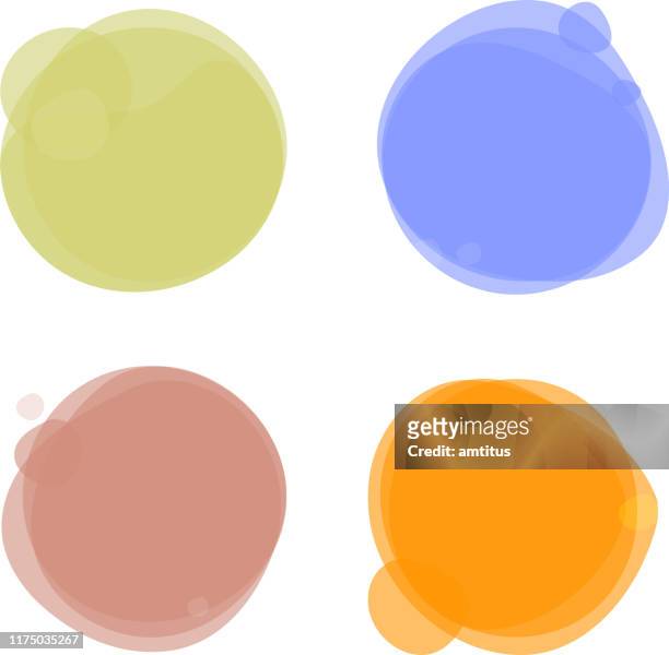 color circles - stained stock illustrations