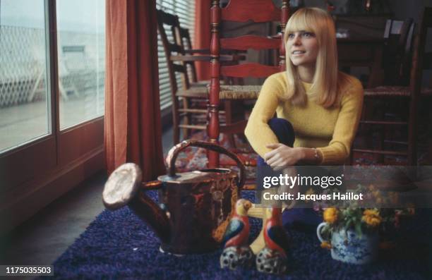 French singer France Gall at home, 3d January 1967