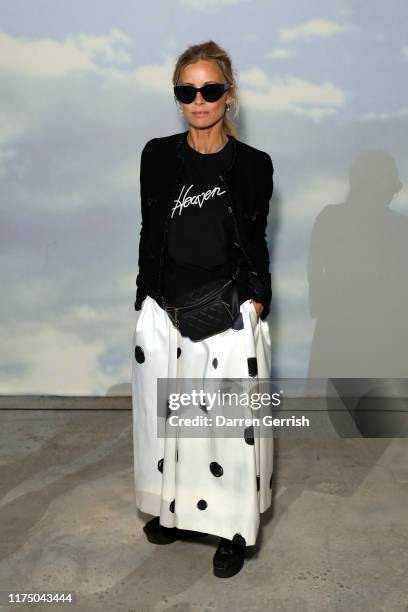 Laura Bailey attends the Christopher Kane show during London Fashion Week September 2019 on September 16, 2019 in London, England.