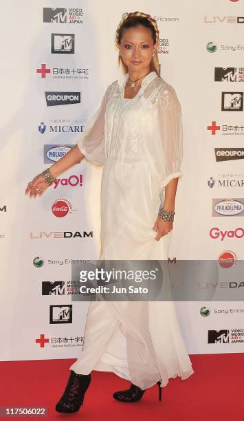 Singer Anna Tsuchiya arrives at MTV Video Music Aid Japan at Makuhari Messe on June 25, 2011 in Chiba, Japan.