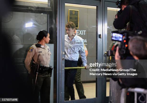 Brock Turner leaves the Santa Clara County Main Jail in San Jose, Calif., on Friday, Sept. 2, 2016. Turner was released after serving 3 months of his...