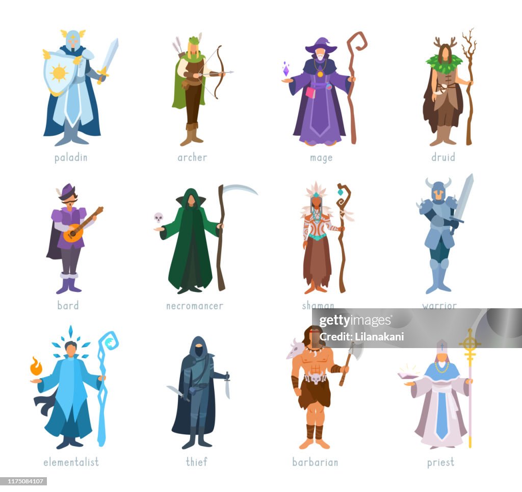 Example For Game Character Class Roleplaying Game Classes Set High-Res Vector Graphic - Getty Images