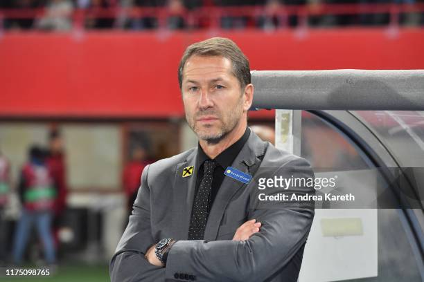 Head coach Franco Foda of Austria during the UEFA EURO 2020 qualifier match between Austria and Israel at Ernst-Happel-Stadion on October 10, 2019 in...