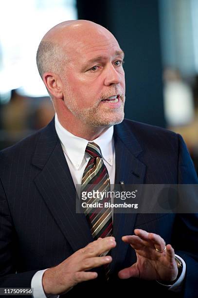 Greg Gianforte, chairman and chief executive officer for RightNow Technologies Inc., speaks during a Bloomberg via Getty Images West interview in San...
