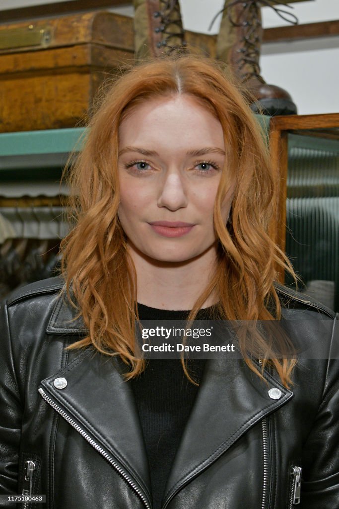 Eleanor Tomlinson attends the opening of the Belstaff Flagship store