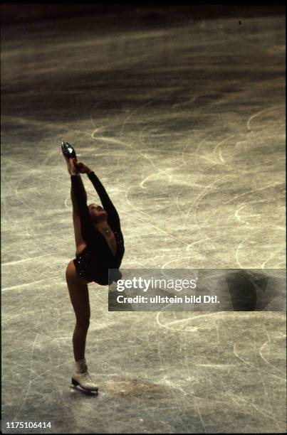 Denise Biellmann at the world figure skating championships 1981