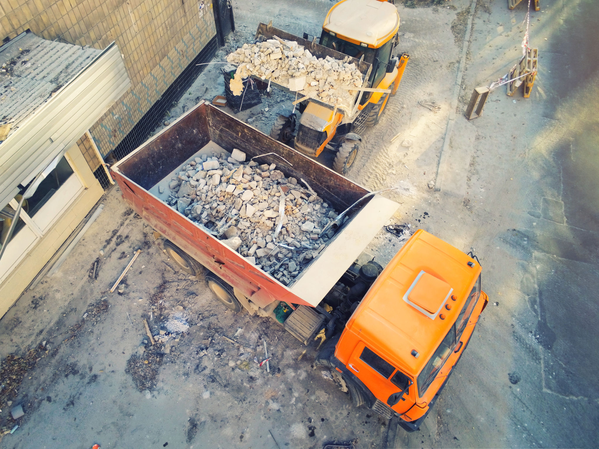 construction site debris