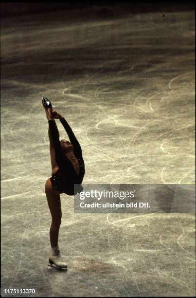 Denise Biellmann an der Eiskunstlauf-Weltmeisterschaft 1981