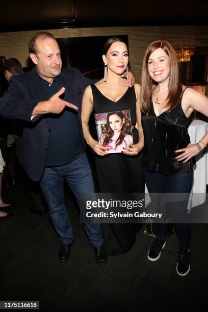 Julian Fisher, Janel Tanna and Betsy Stein attend Janel Tanna's Cover Party By Resident Magazine at Philippe Chow on October 9, 2019 in New York City.
