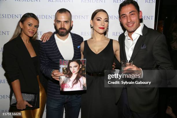 Lira Halilaj, Jon Harari, Janel Tanna and Kevin Shahroozi attend Janel Tanna's Cover Party By Resident Magazine at Philippe Chow on October 9, 2019...