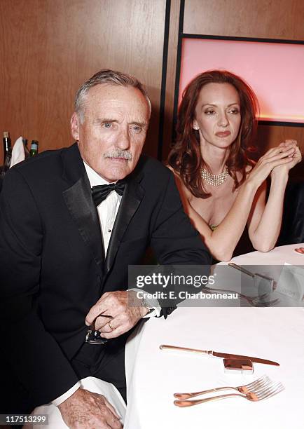 Dennis Hopper and Victoria Duffy during 2006 Vanity Fair Oscar Party Hosted by Graydon Carter at Morton's in Beverly Hills, California, United States.