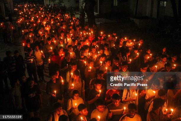 Students of Bangladesh University of Engineering and Technology held a peaceful candle light vigil, demanding justice for Abrar Fahad who was...